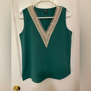 Shein green tank. Size small. Runs small. New without tags